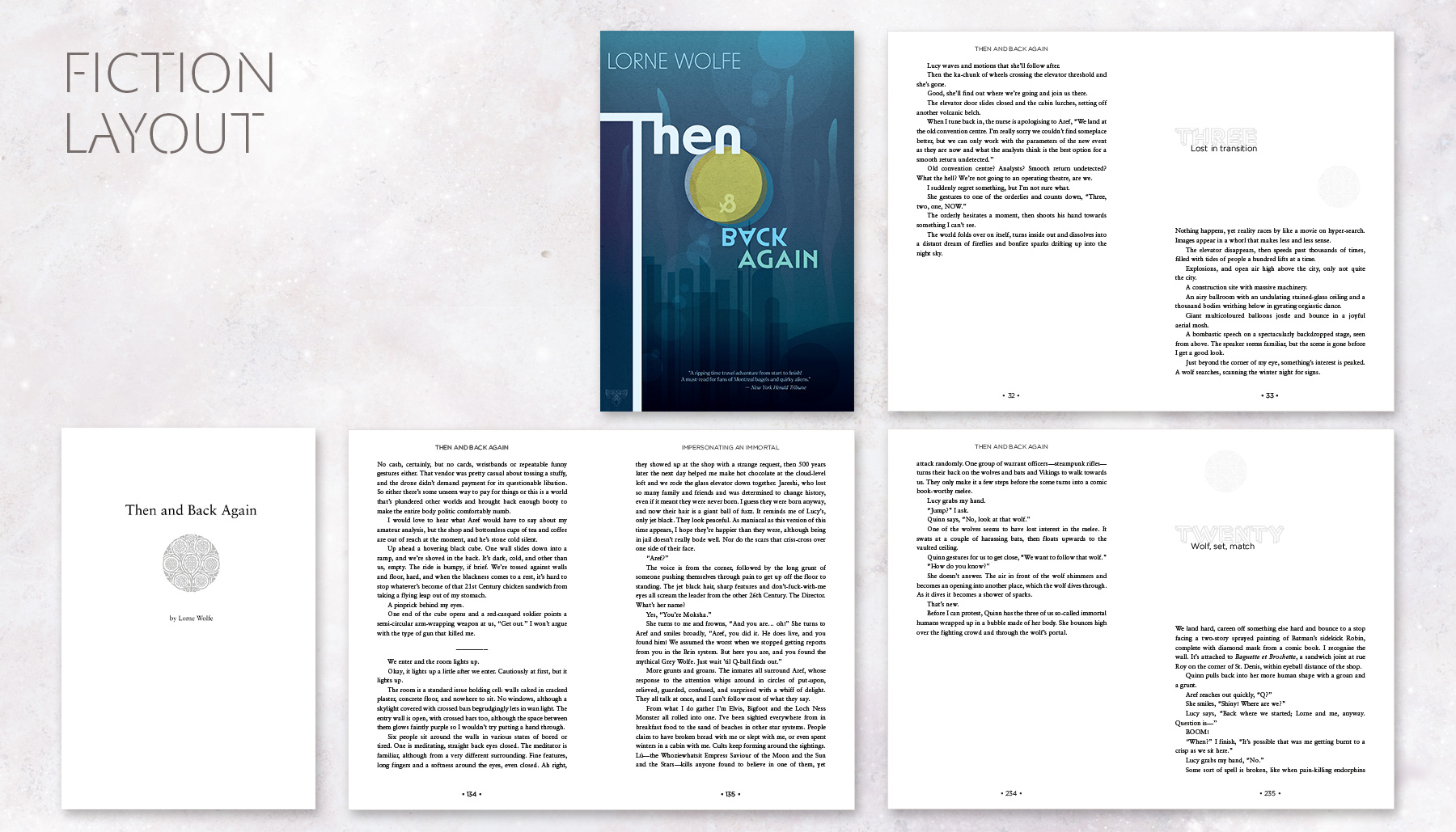 fiction book layout